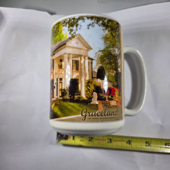 Graceland Home Of Elvis Presley Souvenir Coffee Mug White Ceramic cup - Picture 6 of 6
